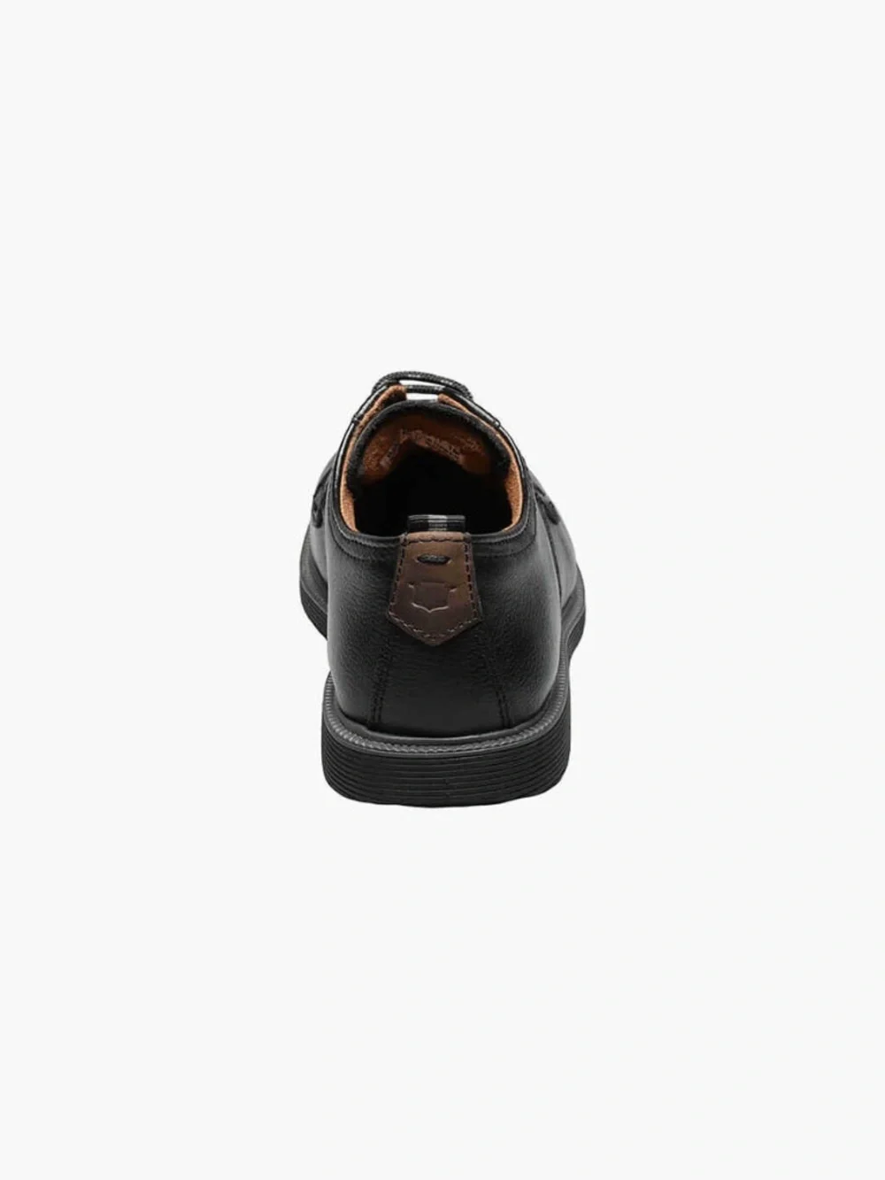Boys Florsheim Supacush Jr. Plain Toe Oxford in Black Leather. 16630 007